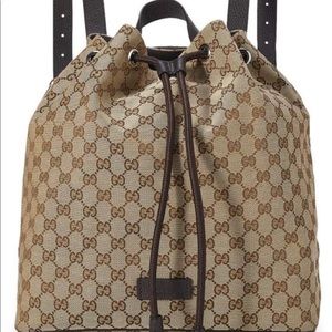 Gucci Guccissima Large Drawstring Beige Canvas